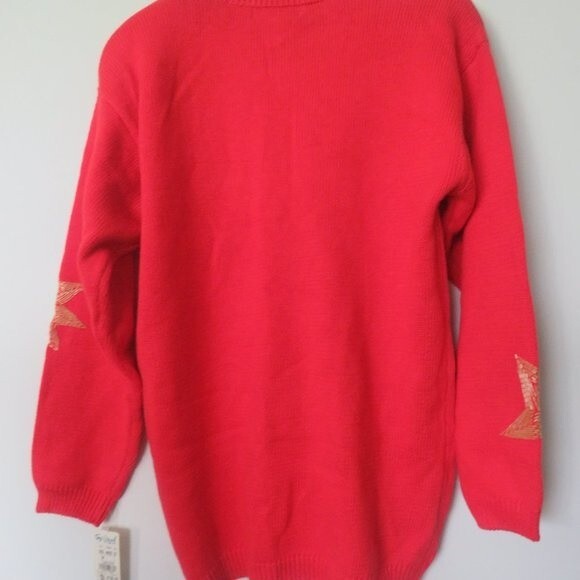 Outlander Women's Orange Star Sweater Size M - Picture 2 of 3